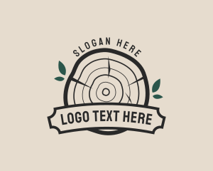 Wood Log Lumberjack logo