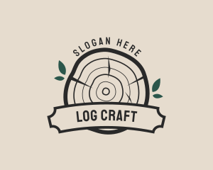 Wood Log Lumberjack logo design