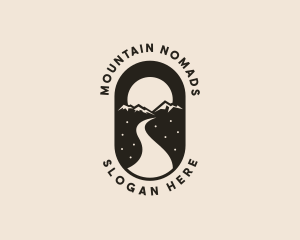 Road Mountain Peak logo design