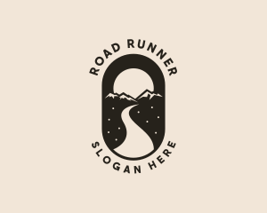 Road Mountain Peak logo design