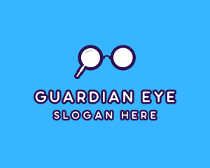 Magnifying Glass Eyeglasses logo design