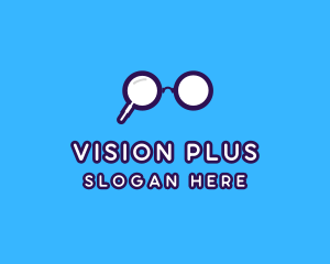 Magnifying Glass Eyeglasses logo