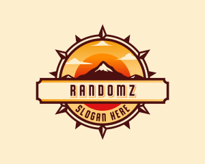 Mountain Sunset Compass Logo