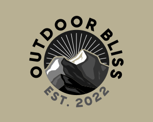 Outdoor Mountain Badge  logo design