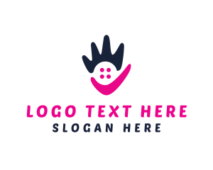 Abstract Pink Hand logo