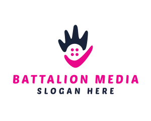 Abstract Pink Hand logo design