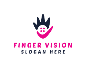 Abstract Pink Hand logo