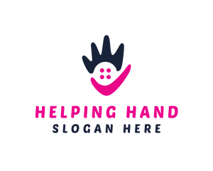 Abstract Pink Hand logo design