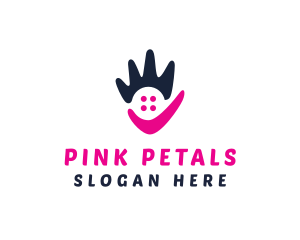 Abstract Pink Hand logo design