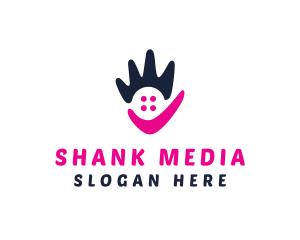 Abstract Pink Hand logo design