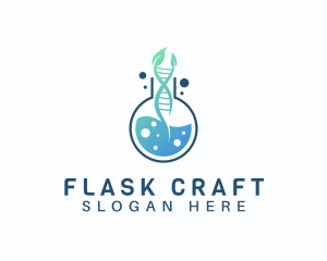 Organic Science Flask logo design