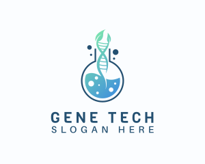 Organic Science Flask logo design