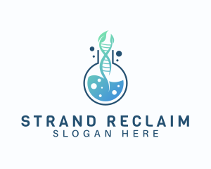 Organic Science Flask logo design