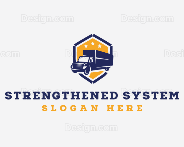 Logistics Delivery Truck Logo