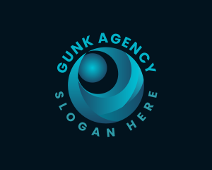 Gradient Wave Agency logo design