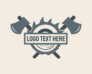 Woodwork Lumberjack Badge logo