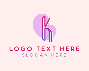 Modern Gradient Letter K logo