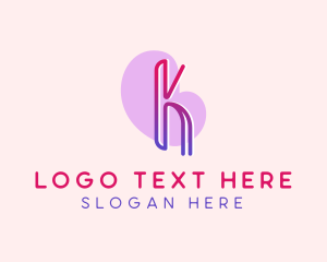 Modern Gradient Letter K Logo