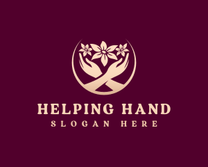 Flower Shop Hands logo design