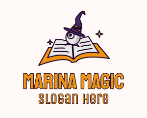 Eye Wizard Book logo design