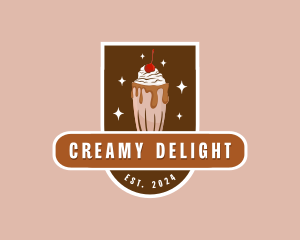 Milkshake Dessert Drink logo design