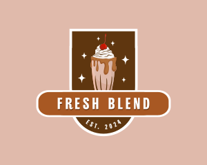 Milkshake Dessert Drink logo design