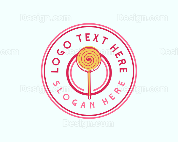 Sweet Lollipop Dessert Logo