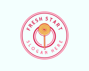 Sweet Lollipop Dessert logo design