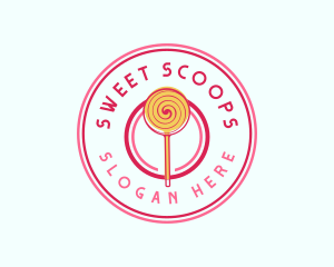 Sweet Lollipop Dessert logo design