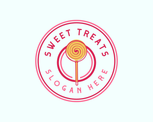 Sweet Lollipop Dessert logo design