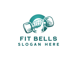 Gym Dumbbell Fitness logo design