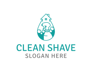 House Cleaning Spray logo design