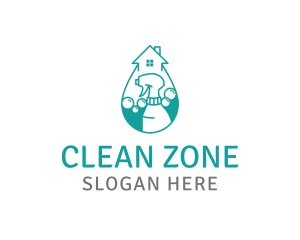 House Cleaning Spray logo design