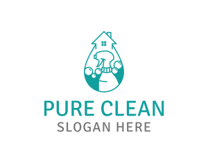House Cleaning Spray logo design