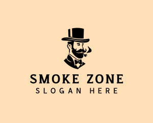 Gentleman Smoking Pipe logo design