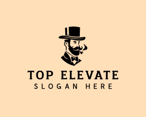 Gentleman Smoking Pipe logo design