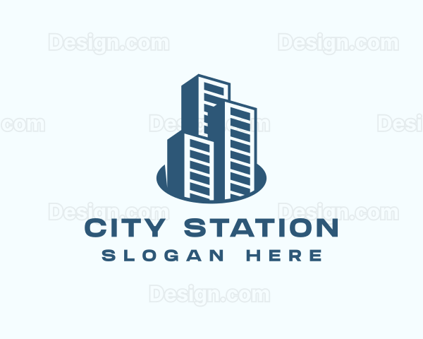 Commercial Building Real Estate Logo