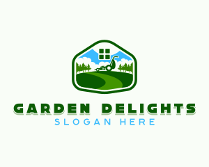 Gardener Lawn Mower logo design