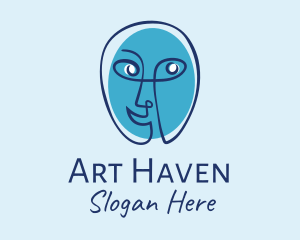 Blue Face Art  logo design