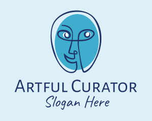 Blue Face Art  logo design