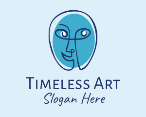 Blue Face Art  logo design