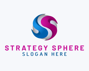 Professional Sphere Letter S logo