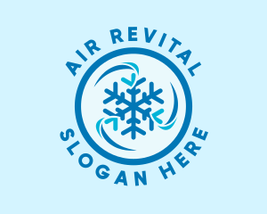 Industrial Snowflake Refrigeration logo design