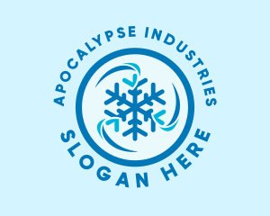 Industrial Snowflake Refrigeration logo design