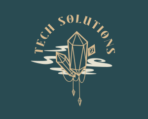 Whimsical Diamond Crystals logo