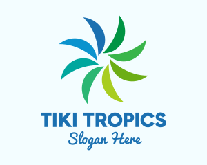 Tropical Leaves Brand  logo design