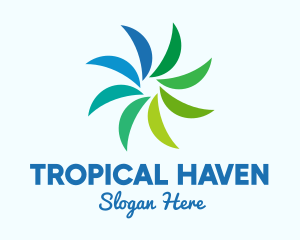 Tropical Leaves Brand  logo design