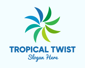 Tropical Leaves Brand  logo design