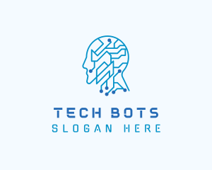AI Bot Circuit Technology logo design