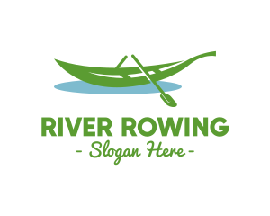 Leafy Rowboat Boat logo